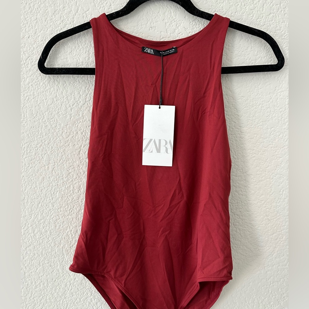 NWT Zara high neck bodysuit M